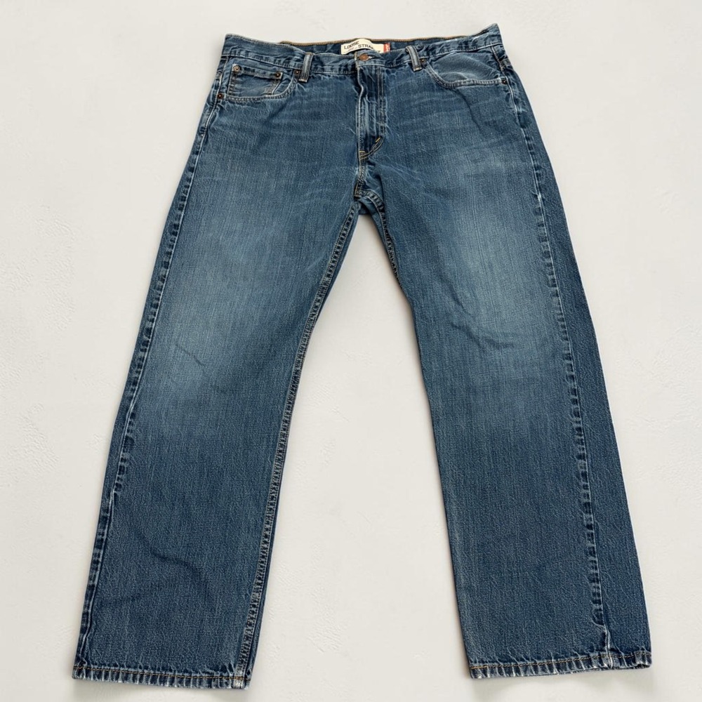 Levi 569 Loose Straight Jeans Men 36x32 Blue Good Denim Workwear Casual